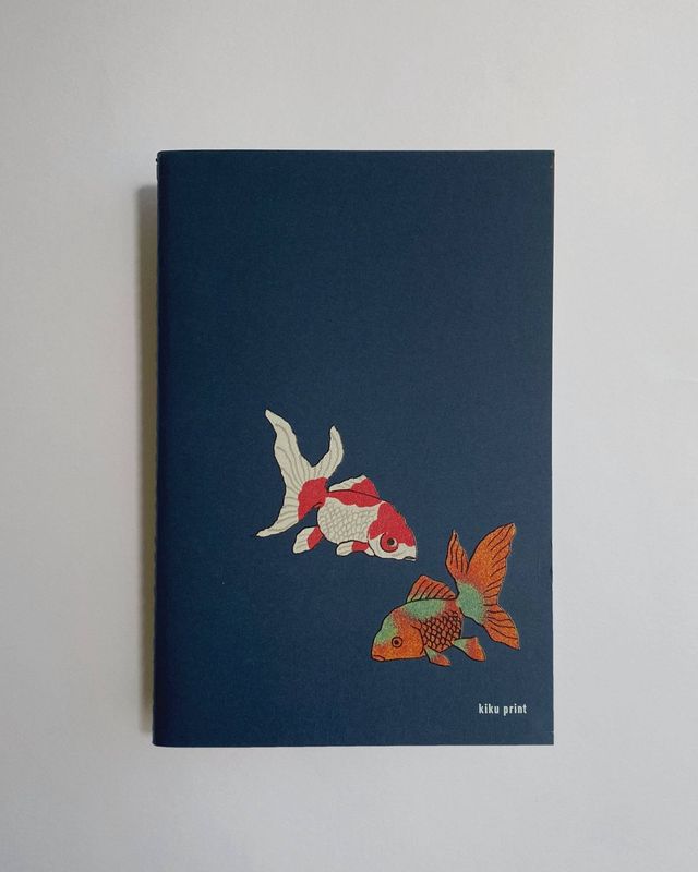Kiku Print Notebook / Goldfish