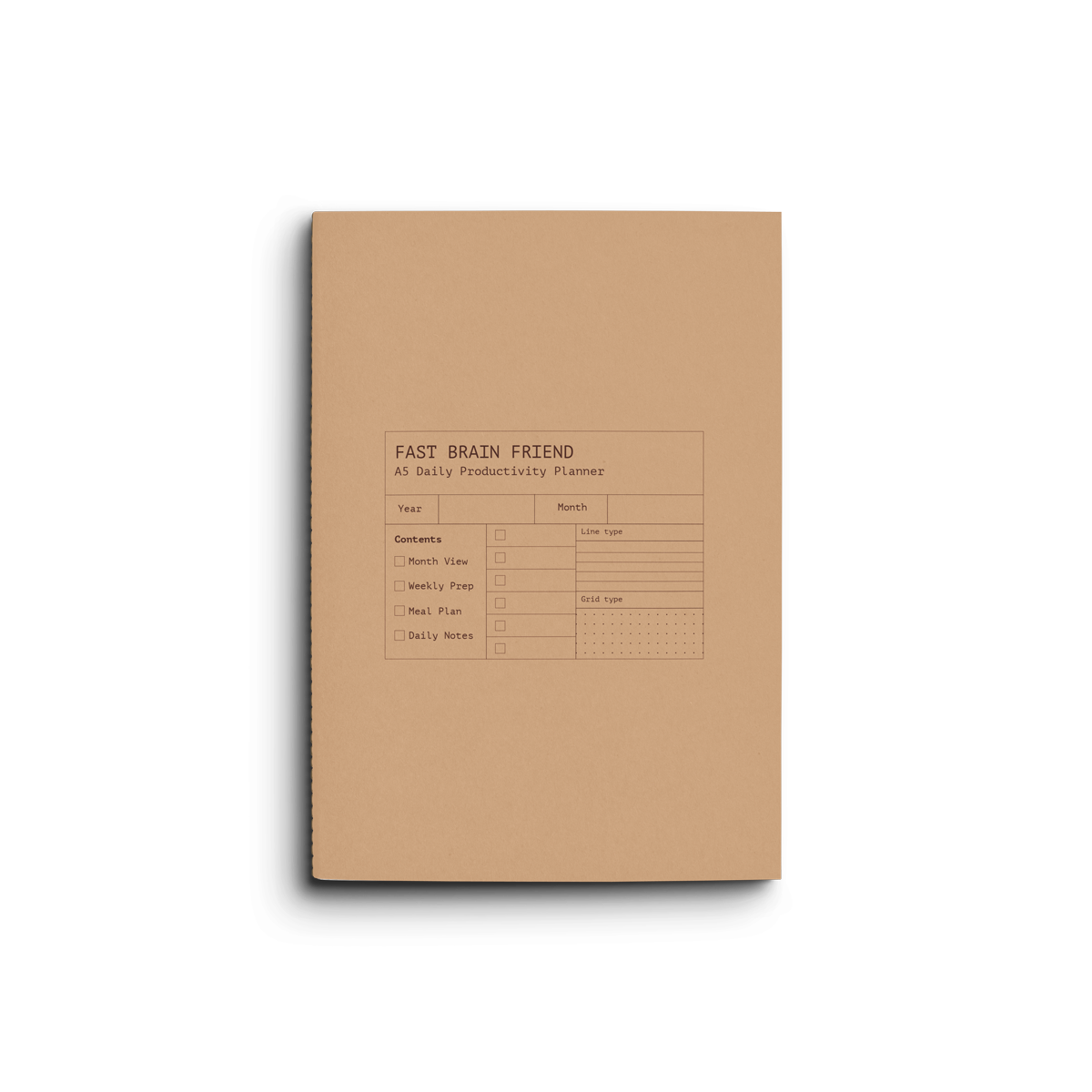 Creator's Friend Fast Brain Daily Planner / Caramel Fudge