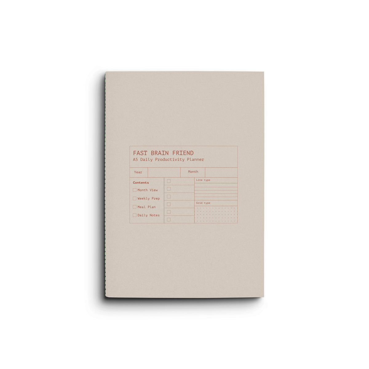 Creator's Friend Fast Brain Daily Planner / Milky Latte