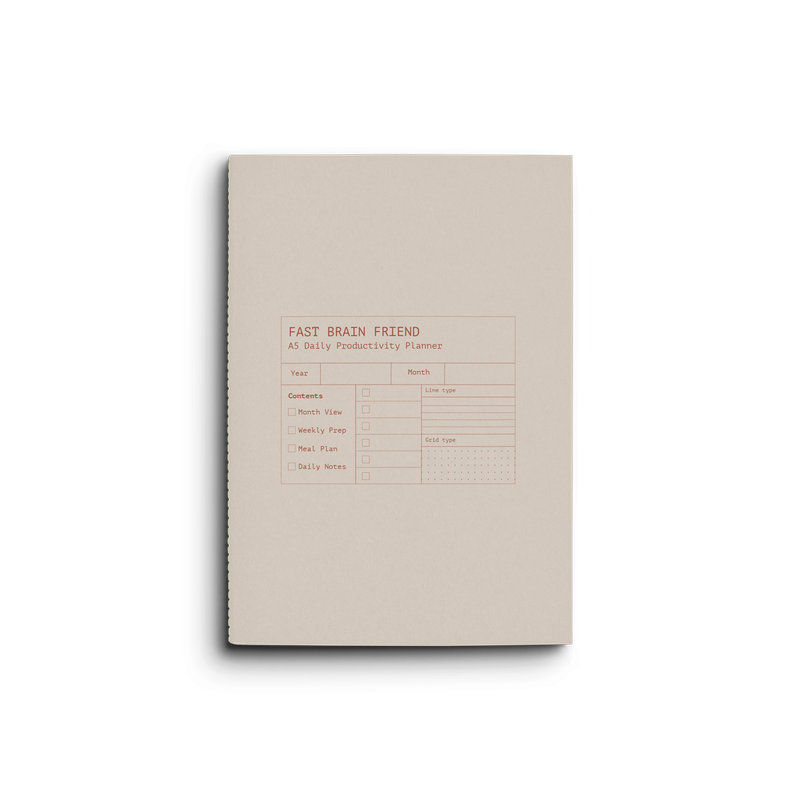 Creator's Friend Fast Brain Daily Planner / Milky Latte