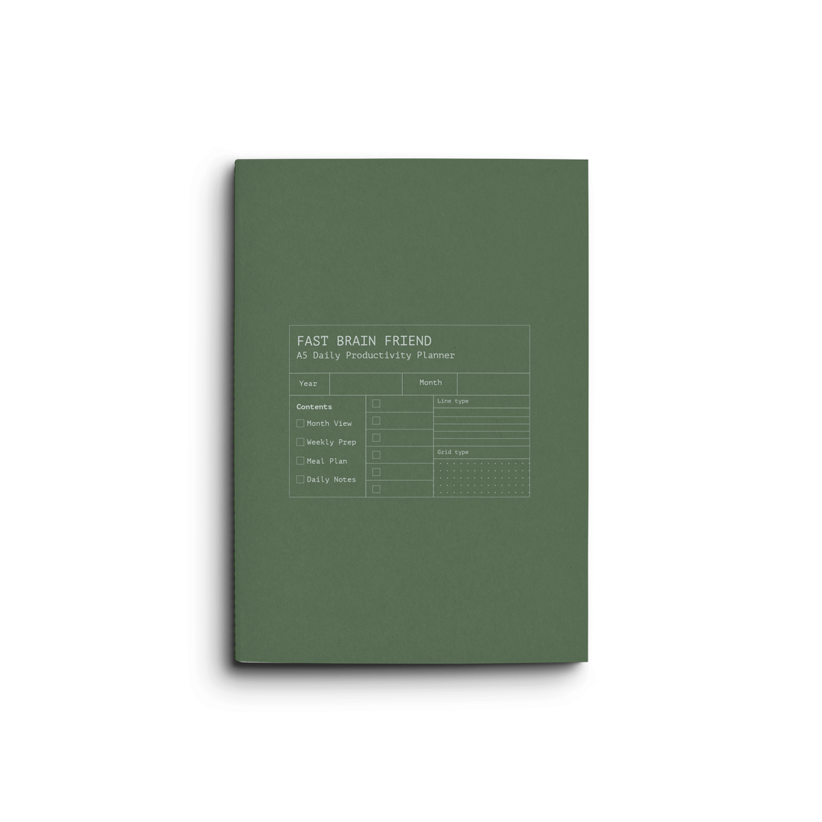 Creator's Friend Fast Brain Daily Planner / Eucalyptus