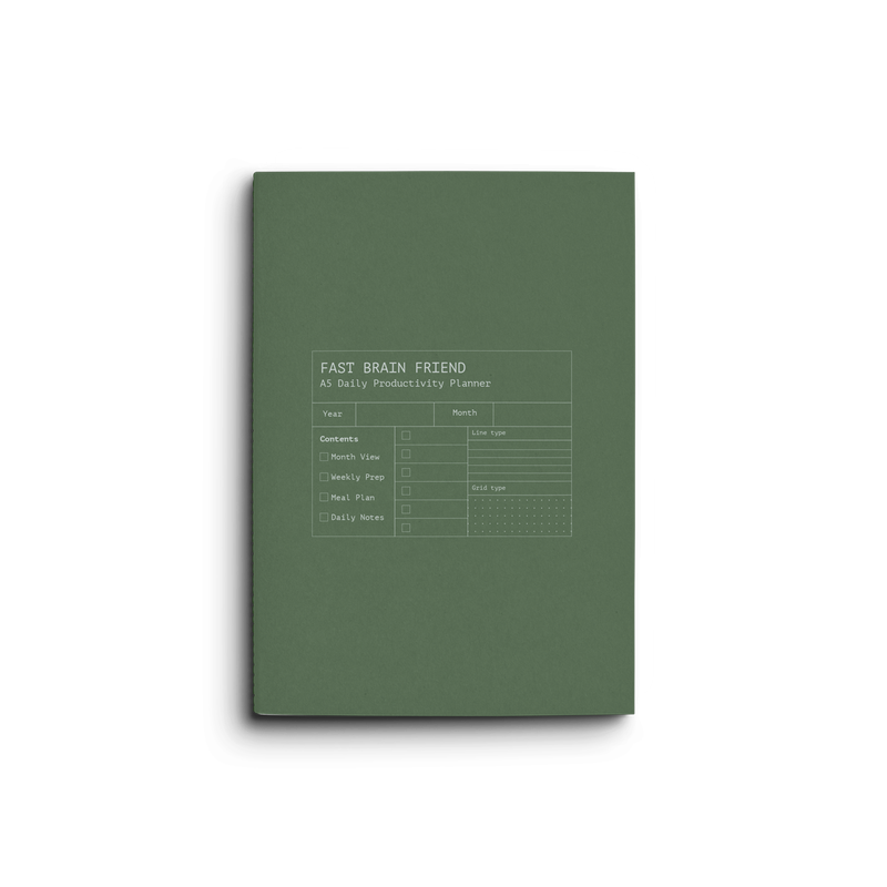 Creator's Friend Fast Brain Daily Planner / Eucalyptus