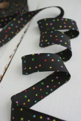 2.5" Bias Quilt Binding / Starry Vivid Rainbow