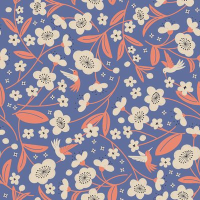 Ruby Star Persimmon / Persimmon Blossoms - Twilight / 25cm