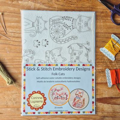 Stick &amp; Stitch Embroidery Designs / Folk Cats
