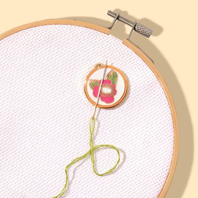 SOHMO Needle Minder / Embroidery Hoop Pink
