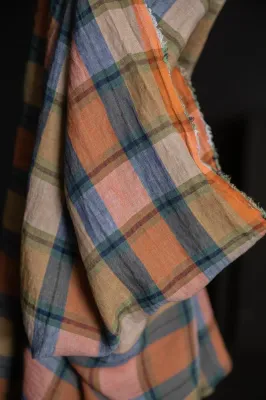 Merchant &amp; Mills Linen / Smoked Bergamot Check / per 25cm
