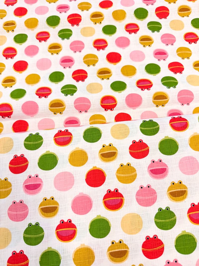 Sevenberry Happy Frogs Cotton Dobby / Per 25cm