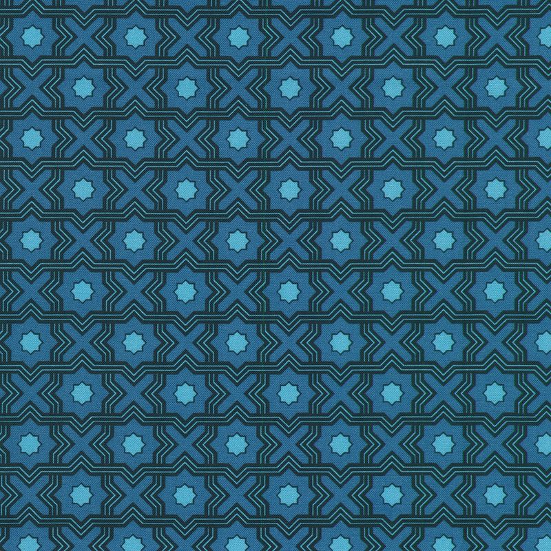 Drift Into Blue / Tiles - Cobalt / Per 25cm