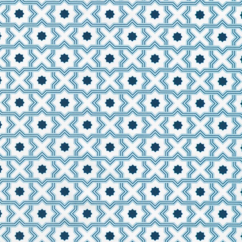 Drift Into Blue / Tiles - White / Per 25cm