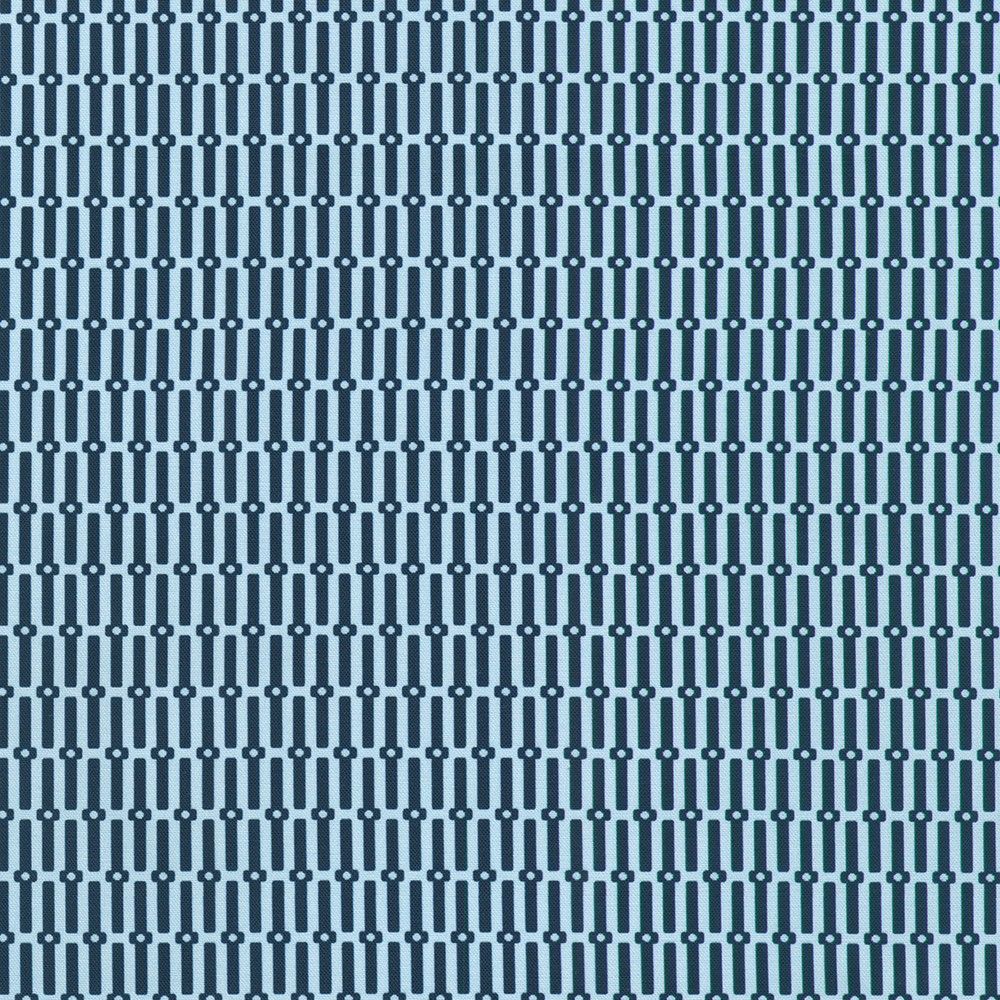 Drift Into Blue / Vertical Dash - Chambray / Per 25cm