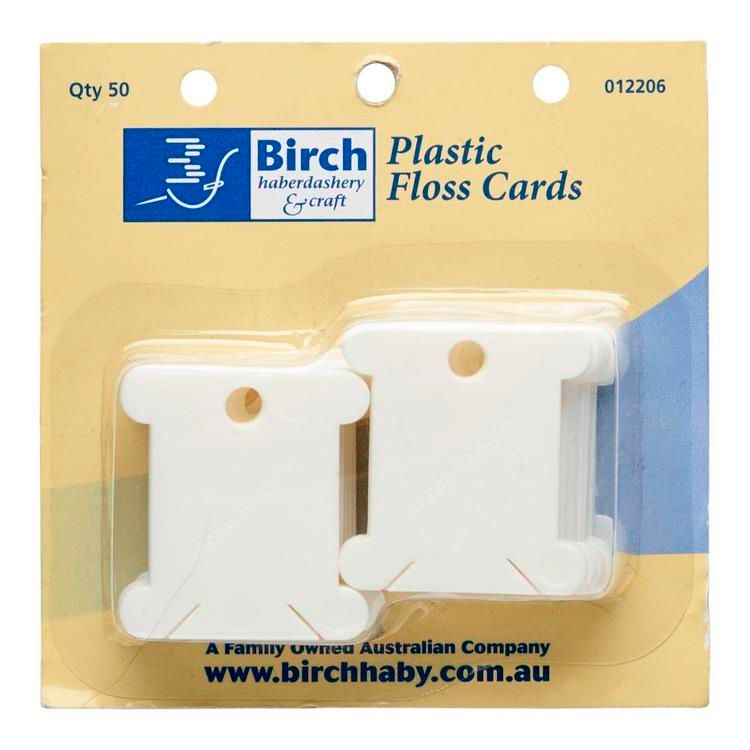 Birch Floss Bobbins Pk 50 / Plastic