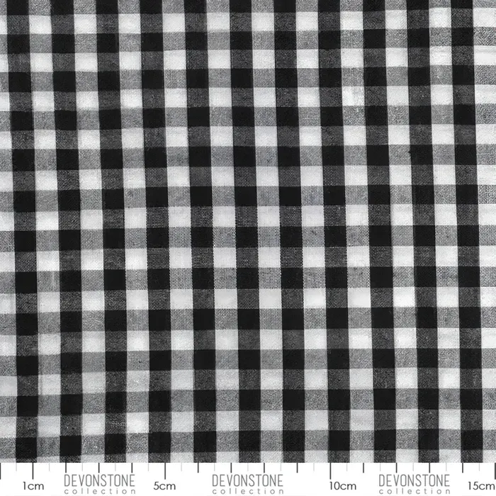 Cotton Gingham / Licorice / Per 25cm