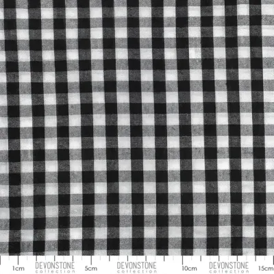 Cotton Gingham / Licorice / Per 25cm