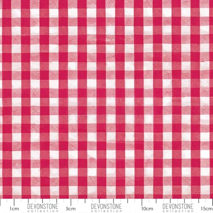 Cotton Gingham / Watermelon / Per 25cm