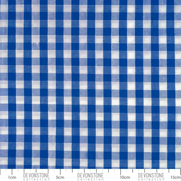 Cotton Gingham / Cobalt / Per 25cm