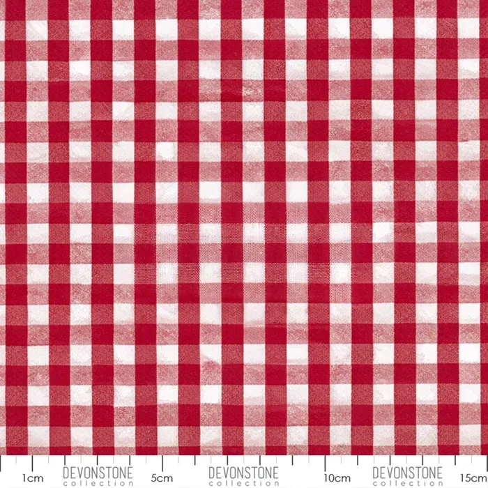 Cotton Gingham / Red Delicious / Per 25cm