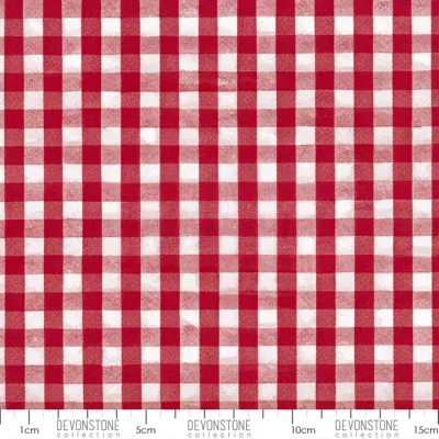 Cotton Gingham / Red Delicious / Per 25cm