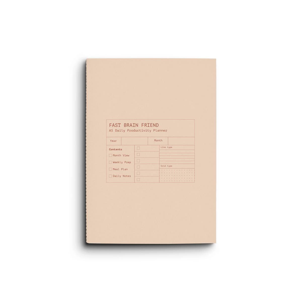 Creator's Friend Fast Brain Daily Planner / Peach