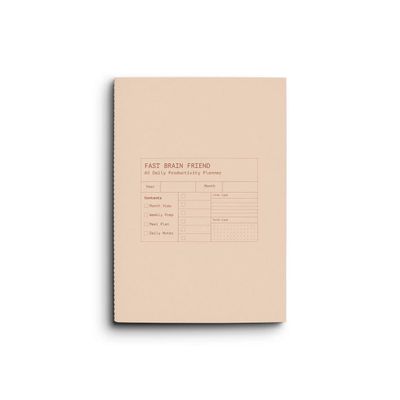 Creator's Friend Fast Brain Daily Planner / Peach