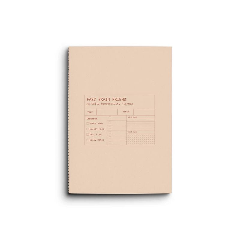 Creator's Friend Fast Brain Daily Planner / Peach