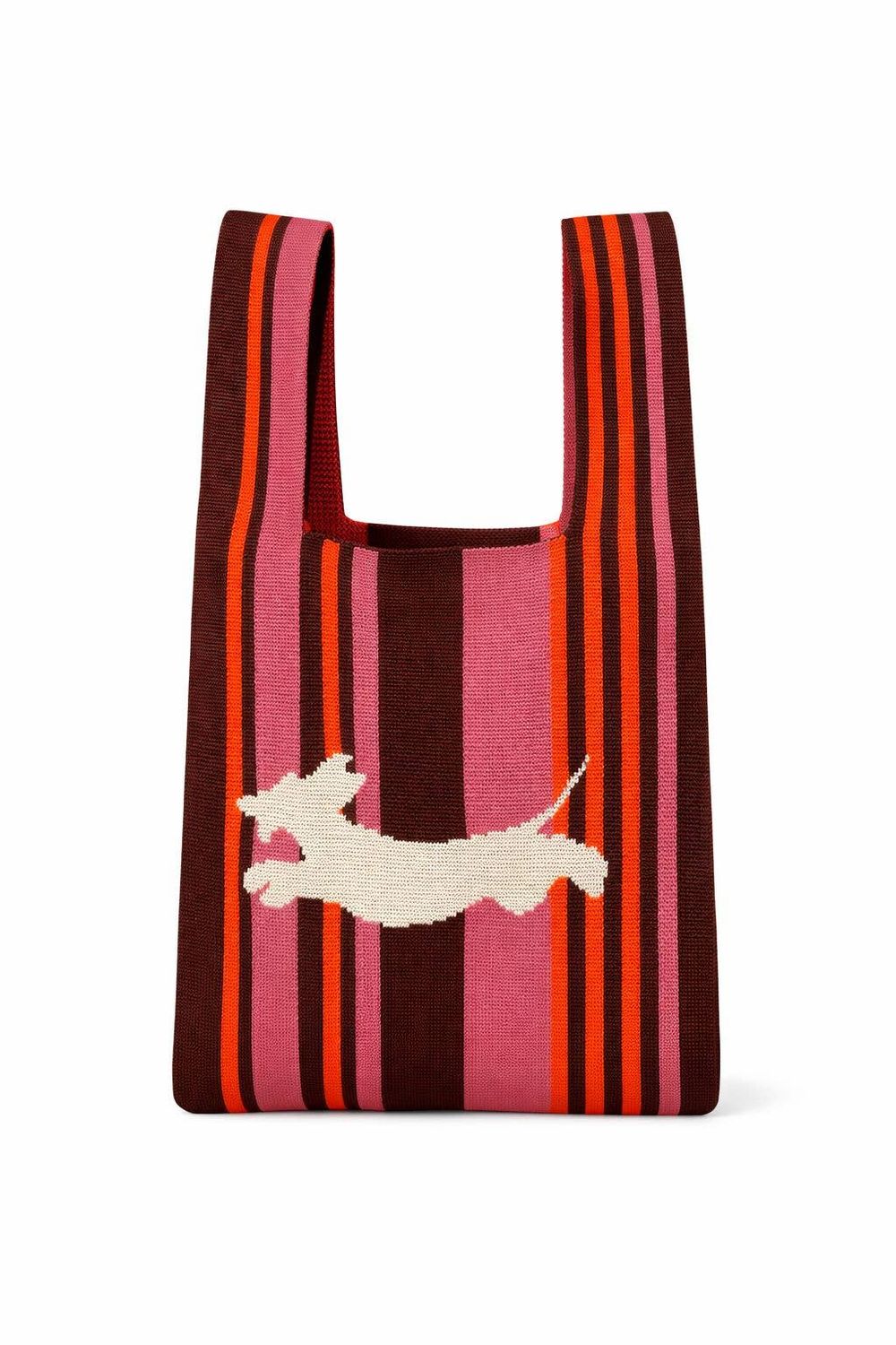 TOKEII Knitted Bag / Sausage &amp; Stripes