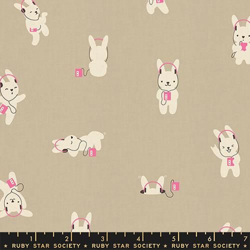 Ruby Star LoFi Linen / Rabbeats - Tan / per 25cm