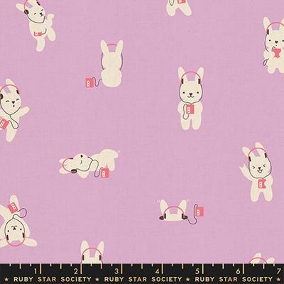 Ruby Star LoFi Linen / Rabbeats - Lavender / Per 25cm