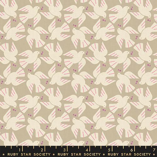 Ruby Star LoFi Linen / Flock Yeah - Tan / Per 25cm