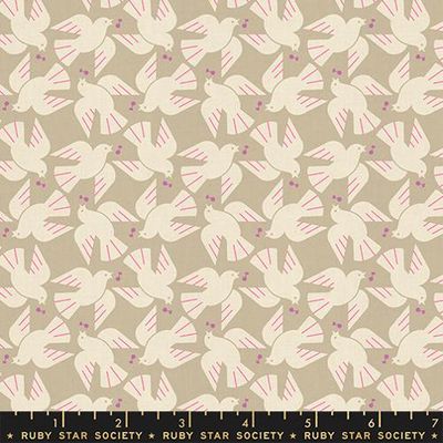 Ruby Star LoFi Linen / Flock Yeah - Tan / Per 25cm