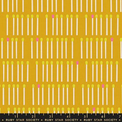 Ruby Star LoFi Linen / Meet Your Match - Orange / Per 25cm
