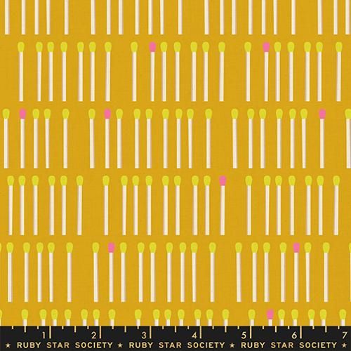 Ruby Star LoFi Linen / Meet Your Match - Orange / Per 25cm