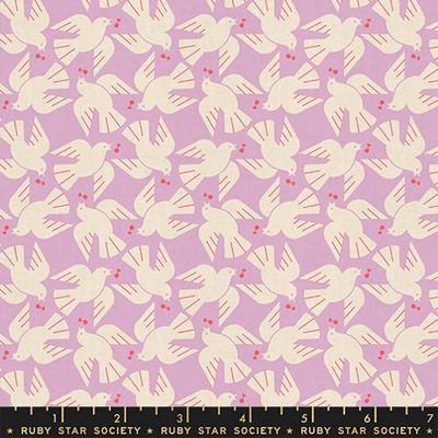 Ruby Star LoFi Linen / Flock Yeah - Lavender / Per 25cm