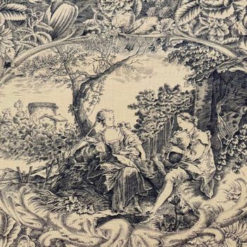 Yuwa Toile / Charcoal (G) / per 25cm