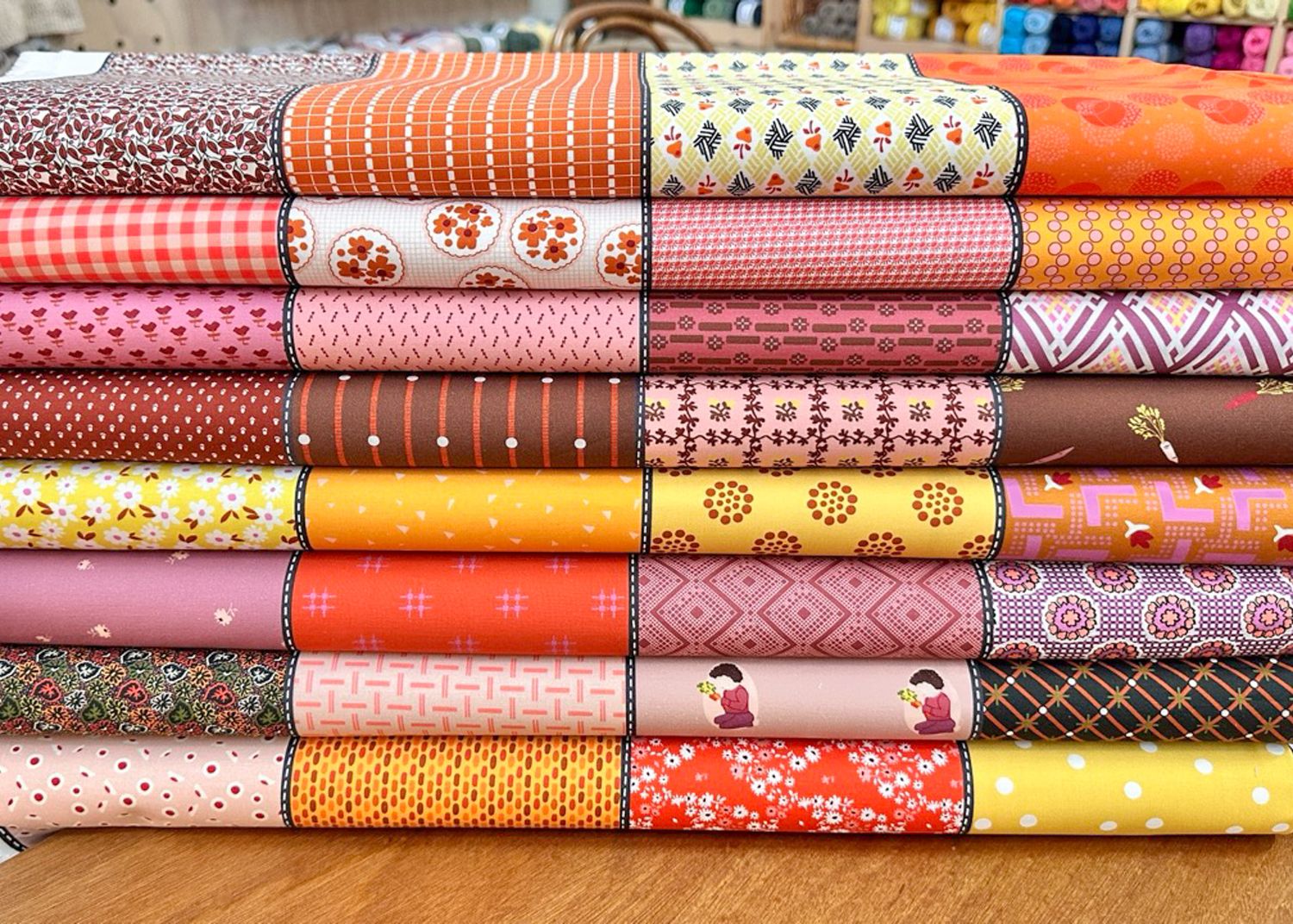 Jen Kingwell Gathered Lollies / Hazel Fabric Kit