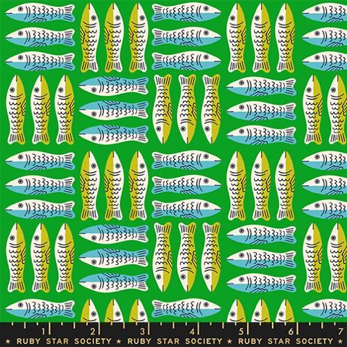 Ruby Star 1-800-Calico / Little Sardines - Verdant / 25cm