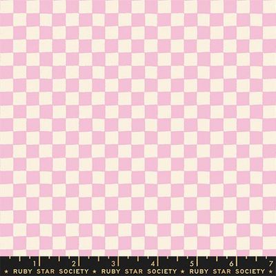 Ruby Star 1-800-Calico / Block Print Check - Peony / 25cm