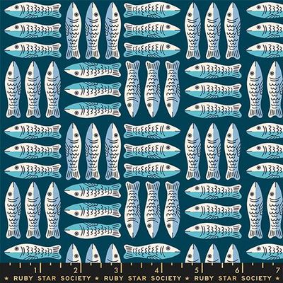 Ruby Star 1-800-Calico / Little Sardines - Galaxy Blue / 25cm