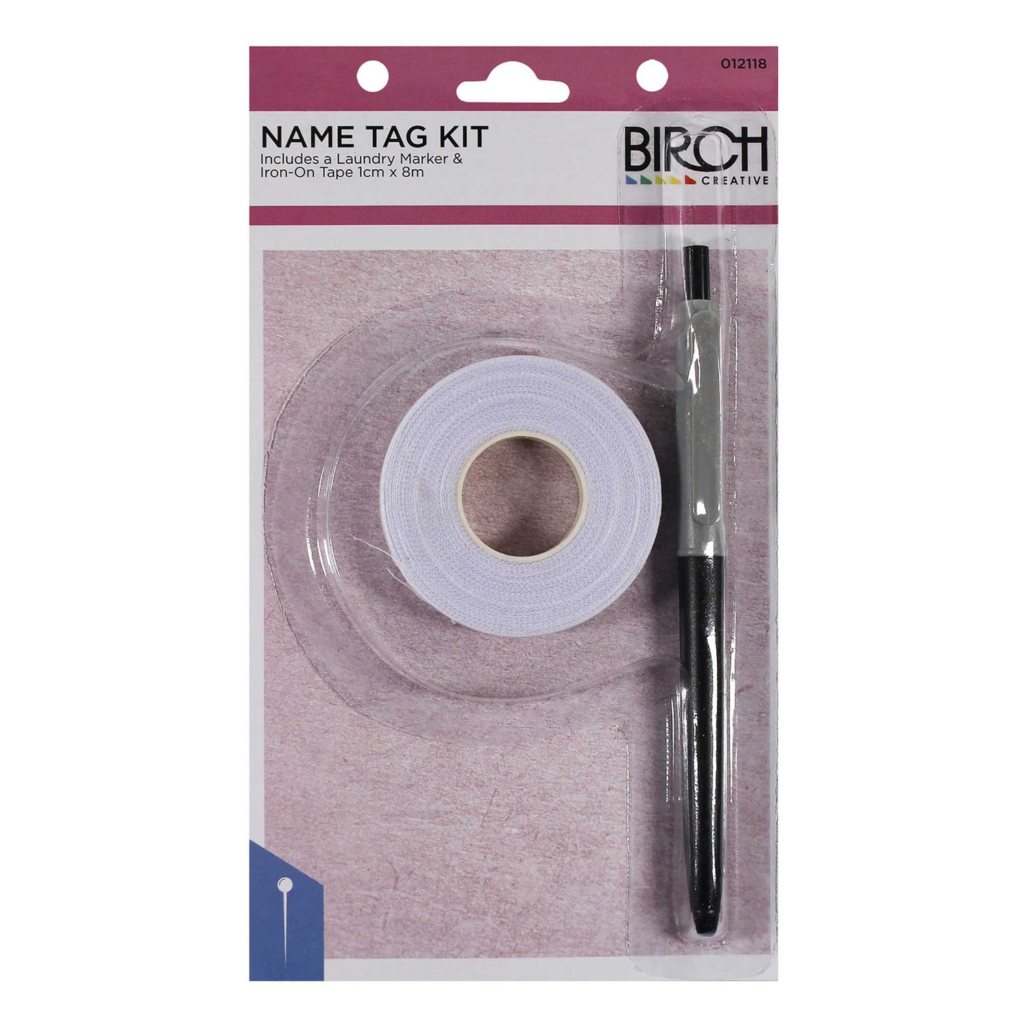 Birch Name Tag Kit / Marker and Iron on Tape