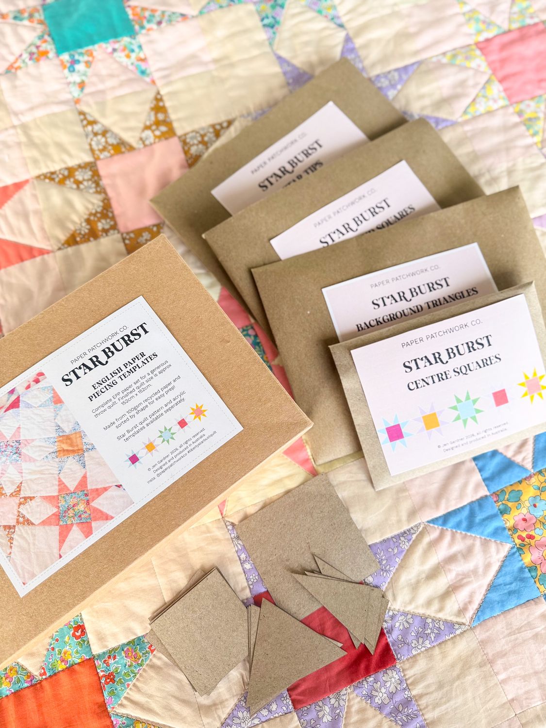Star Burst Quilt - Paper Kit for EPP