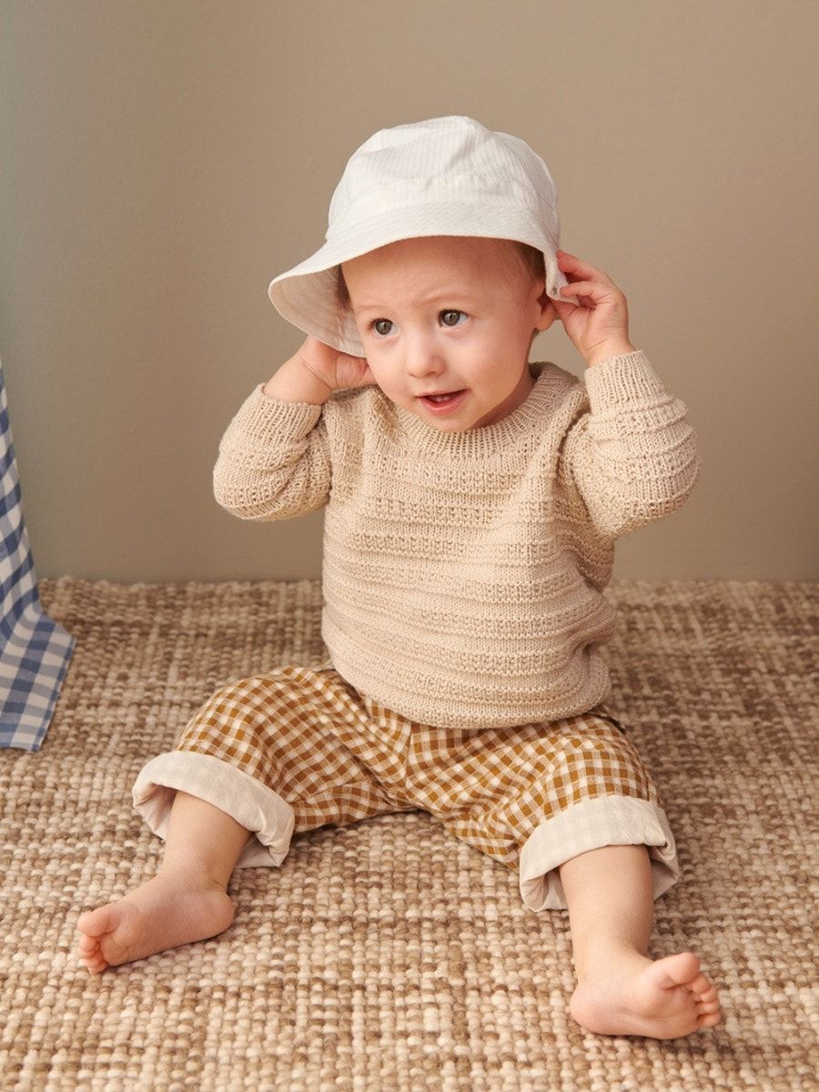 Sandnes Garn 2407 No. 1 – Fillip Sweater, Diaper Pants &amp; Bonnet Baby