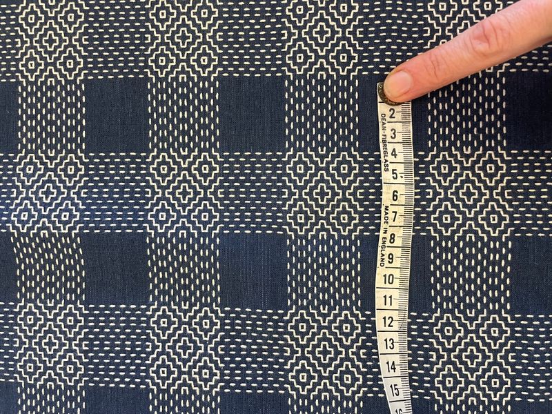 Sakizomemomen Japanese Cotton Sashiko Embroidered Fabric