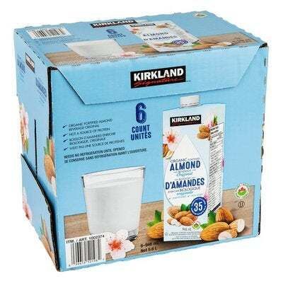 Kirkland Signature Organic Almond Milk non dairy 6 x 946 ml