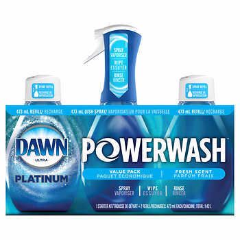 Dawn Powerwash dish spray with refills 3 x 473 mL