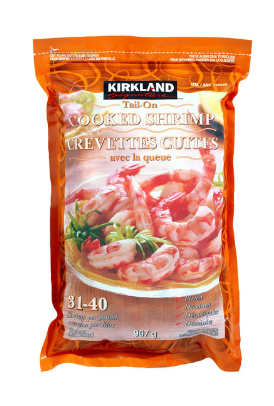 Kirkland Signature Frozen Cooked Shrimp Tail On 907 gr