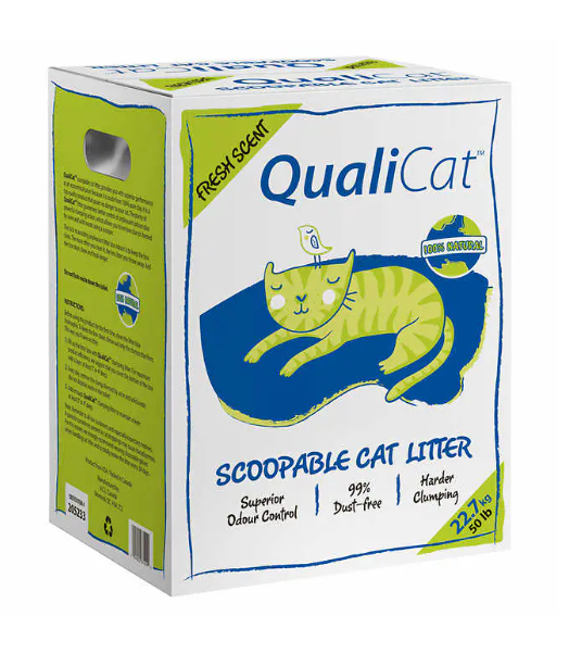 QualiCat Scoopable Cat Litter 22.7 kg (50 lb)