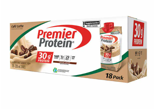 Premier Protein High-protein Café Latte Shake 18 × 325 mL