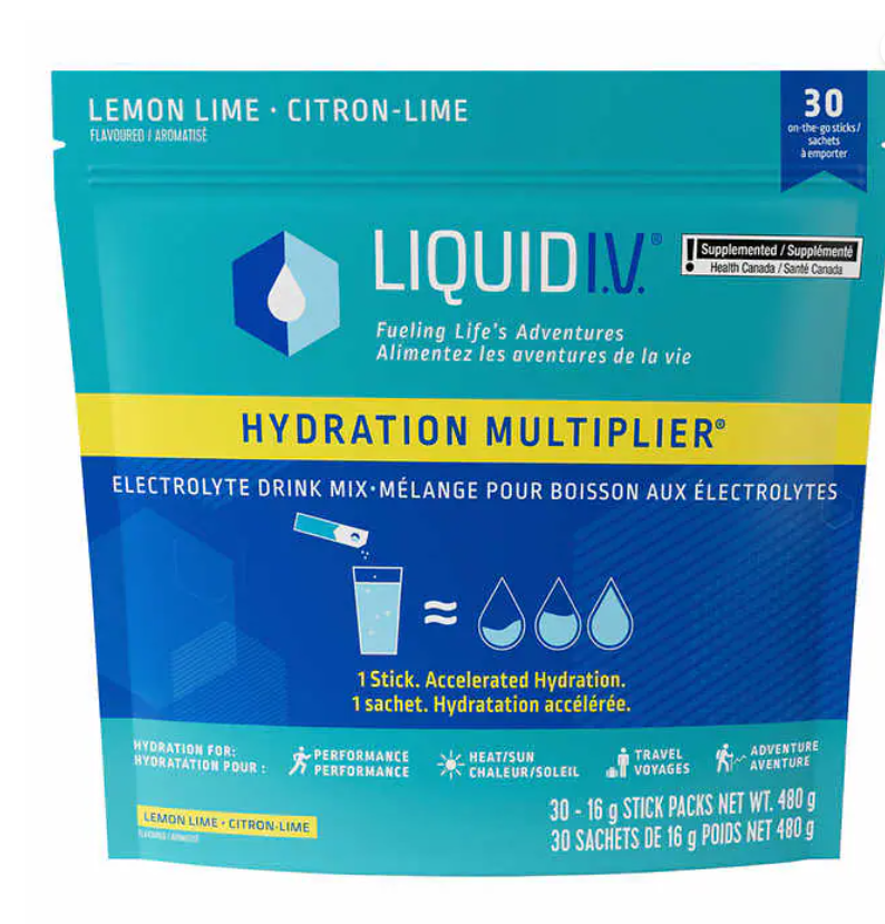 Liquid I.V. lemon lime electrolyte sachets 30 × 16 gr