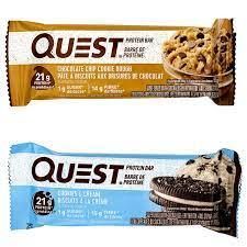 Quest chocolate chip cookie dough and cookies &amp; cream protein bars 14 x 60 gr