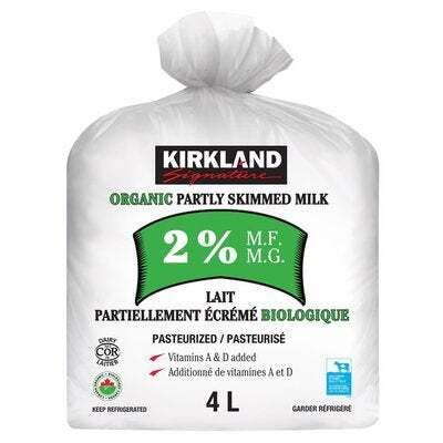 Kirkland Signature Organic 2% Partly Skimmed Milk 4 L